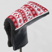 Kerstfeestdag Nordic Pattern Cozy Golfheadcover (3/4 voorkant)