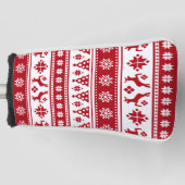 Kerstfeestdag Nordic Pattern Cozy Golfheadcover (Voorkant)