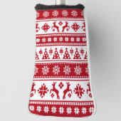 Kerstfeestdag Nordic Pattern Cozy Golfheadcover (Draai 90)