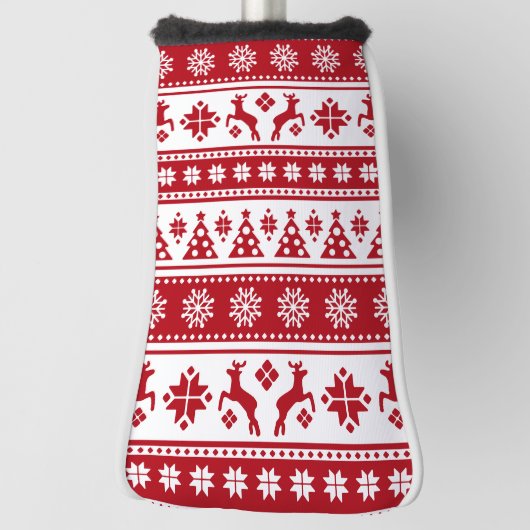 Kerstfeestdag Nordic Pattern Cozy Golfheadcover (Draai 90)