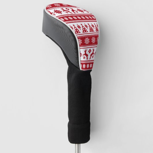 Kerstfeestdag Nordic Pattern Cozy Golfheadcover (Schuin)