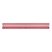 Kerstfeestdag Nordic Pattern Cozy Grosgrain Lint (Voorkant)