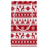 Kerstfeestdag Nordic Pattern Cozy Klein Cadeauzakje (Voorkant)