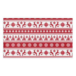Kerstfeestdag Nordic Pattern Cozy Naambadge