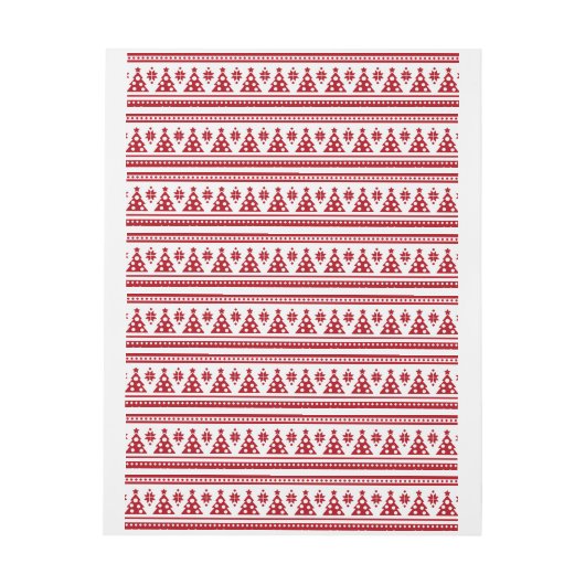 Kerstfeestdag Nordic Pattern Cozy Omwikkelbaar Adreslabel (Vel)