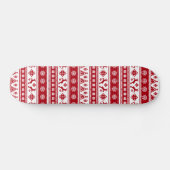Kerstfeestdag Nordic Pattern Cozy Persoonlijk Skateboard (Horizontaal)