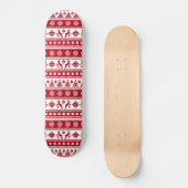 Kerstfeestdag Nordic Pattern Cozy Persoonlijk Skateboard (Voorkant)