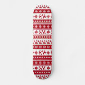 Kerstfeestdag Nordic Pattern Cozy Persoonlijk Skateboard (Voorkant)