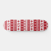 Kerstfeestdag Nordic Pattern Cozy Persoonlijk Skateboard (Horizontaal)