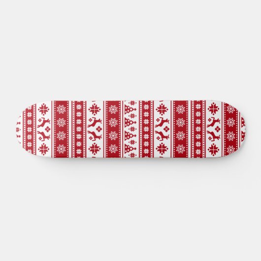 Kerstfeestdag Nordic Pattern Cozy Persoonlijk Skateboard (Horizontaal)
