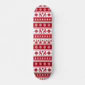 Kerstfeestdag Nordic Pattern Cozy Persoonlijk Skateboard (Voorkant)