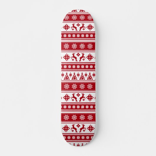 Kerstfeestdag Nordic Pattern Cozy Persoonlijk Skateboard (Voorkant)