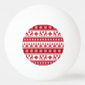 Kerstfeestdag Nordic Pattern Cozy Pingpongbal (Voorkant)