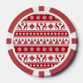 Kerstfeestdag Nordic Pattern Cozy Pokerchips