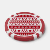Kerstfeestdag Nordic Pattern Cozy Pokerchips (Enkel)