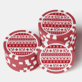 Kerstfeestdag Nordic Pattern Cozy Pokerchips (Opstapeling)