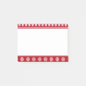 Kerstfeestdag Nordic Pattern Cozy Post-it® Notes (Voorkant)