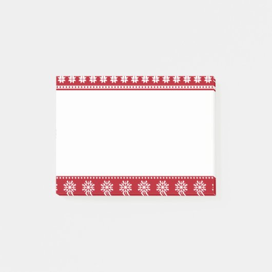 Kerstfeestdag Nordic Pattern Cozy Post-it® Notes (Voorkant)