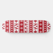 Kerstfeestdag Nordic Pattern Cozy Skateboard (Horizontaal)