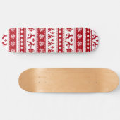 Kerstfeestdag Nordic Pattern Cozy Skateboard (Horizontaal)