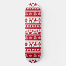 Kerstfeestdag Nordic Pattern Cozy Skateboard