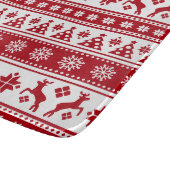 Kerstfeestdag Nordic Pattern Cozy Snijplank (Hoek)