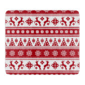 Kerstfeestdag Nordic Pattern Cozy Snijplank (Voorkant)