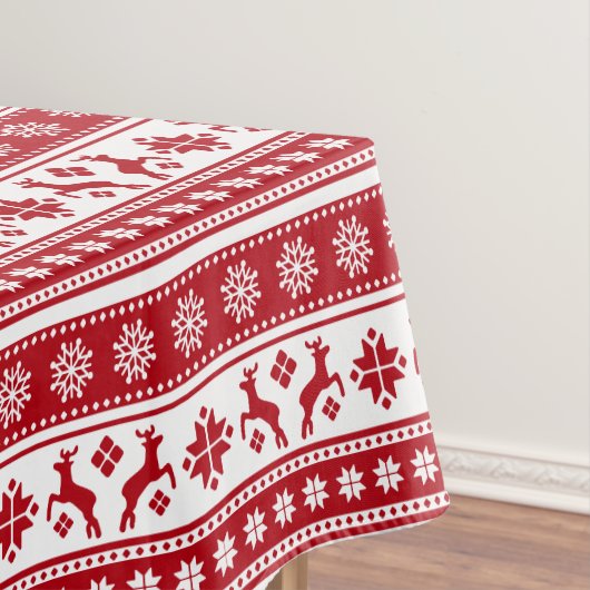 Kerstfeestdag Nordic Pattern Cozy Tafelkleed (Voorbeeld)