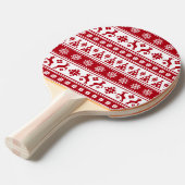 Kerstfeestdag Nordic Pattern Cozy Tafeltennisbatje (Voorkant Gekanteld)