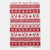 Kerstfeestdag Nordic Pattern Cozy Theedoek (Verticaal)