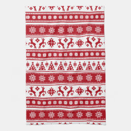 Kerstfeestdag Nordic Pattern Cozy Theedoek