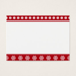 Kerstfeestdag Nordic Pattern Cozy Visitekaartjes