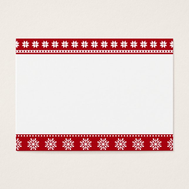 Kerstfeestdag Nordic Pattern Cozy Visitekaartjes (Voorkant)