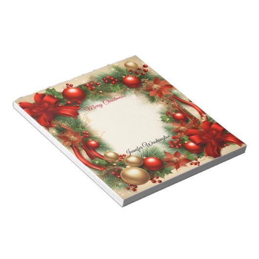 Kerstfeestdag Notitieblok (Schuin)