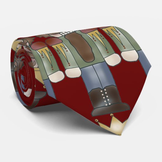 Kerstfeestdag Nutcracker leuk mannen stropdas (Opgerold)