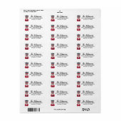 kerstfeestdag Nutcracker Return Address Label (Full Sheet)