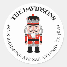 kerstfeestdag Nutcracker Return Address Label