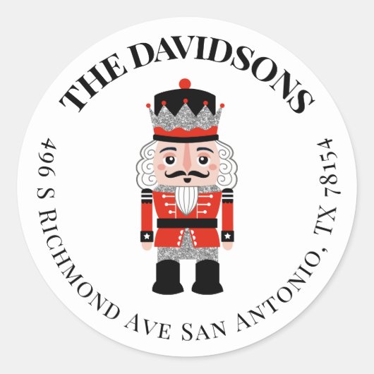 kerstfeestdag Nutcracker Return Address Label (Voorkant)