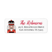 kerstfeestdag Nutcracker Return Address Label (Voorkant)