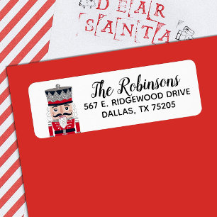 kerstfeestdag Nutcracker Return Address Label
