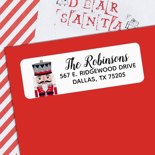 kerstfeestdag Nutcracker Return Address Label