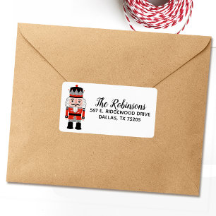 kerstfeestdag Nutcracker Return Address Label
