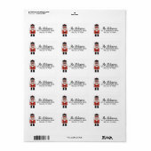 kerstfeestdag Nutcracker Return Address Label (Full Sheet)