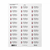 kerstfeestdag Nutcracker Return Address Label (Full Sheet)
