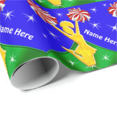 Kerstfeestdag of kerstcadeaupapier cadeaupapier (Rol Hoek)