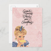 kerstfeestdag om brood te eten feestdagenkaart (Voorkant / Achterkant)