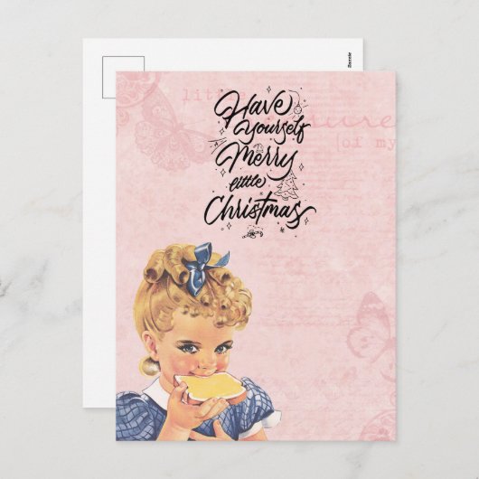  kerstfeestdag om brood te eten feestdagenkaart (Voorkant / Achterkant)