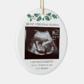 Kerstfeestdag oma Keepomwille Ultrasound Keramisch Ornament (Rechts)