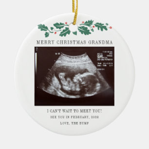 Kerstfeestdag oma Keepomwille Ultrasound Keramisch Ornament