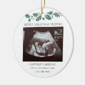Kerstfeestdag oma Keepomwille Ultrasound Keramisch Ornament (Links)